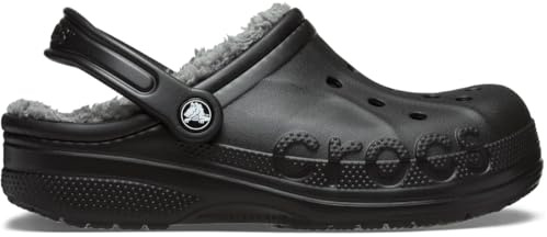 Crocs Unisex Via Lined Clogs Black Mens 6, Womens 8 Medium