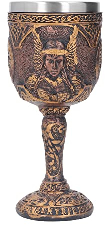 Gsycle Copa De Vino Medieval, Copa Medieval, Copa De Vino, Copa De Acero Inoxidable, Cáliz De Vinos, Regalos Nórdicos, Regalos Vikingos Cáliz De Vinos Vikingo Para Hogar, Pub, Reunión Hombres