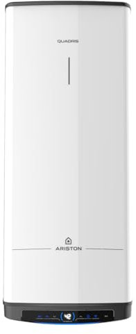Ariston Quadris WiFi 100L, Chauffe Eau Électrique Compact, Intelligent, Connecté, Stéatite,15% Économie d'Énergie, Eco Evo, Fabriqué en France, Gain de place jusqu'à 1m2 au sol