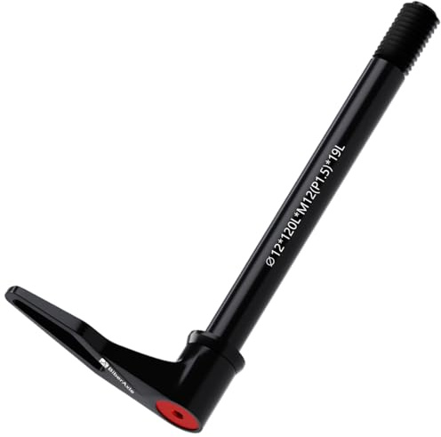 Assi a sgancio rapido da 12 mm, per forcella e telaio posteriore della bicicletta, mountain bike e bici da strada, in alluminio, con manico girevole regolabile, passo della filettatura: 1,5 mm,