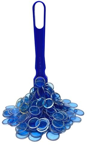 Thapncow Magnetischer Bingostab, Bingo Chips Set Magnetstab, mit 100 Bingo-Chips, Wissenschaft STEM Kit Lernzubehör Familie Spiel Nacht Lotto Token (Blauer Satz)