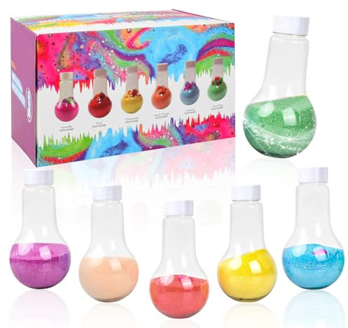 6 Stück Badebomben Set, Geschenkbox mit natürlichen ätherischen Ölen, Sprudelnde Badekugeln für Kinder & Erwachsene, Wellness Aromatherapie Geschenk für Frauen, Mama, Oma, Mädchen, Teenager