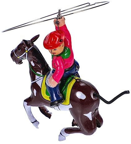 YARNOW Vintage Wind up Toy Cowboy Metal Model Clockwork Plaything for Boy Girl Creative Mechanical Toys Cowboy