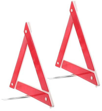 Generic 2pezzi Triangolo Di Sicurezza Riflettente Kit Di Emergenza Portatile Per Veicoli Segnale Di Avvertimento Pieghevole Per Strade Alta Visibilità e Facile Stoccaggio