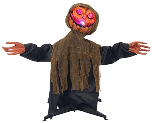 Ceprznvey Decorazione animata di Halloween, decorazione fantasma per esposizione infestata, ornamento oscillante incandescente con suono, figura appesa a batteria per portico, prato, festa di