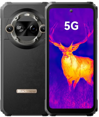 Blackview BL9000 Pro 5G, 36GB RAM + 512GB, 6,78″ 2,4K FHD+ 120 Hz, Fotocamere 50 MP + 13 MP + FLIR Termica, MIL‑STD‑810H/IP68/IP69K, NFC, Wi‑Fi 6, GPS Dual‑Band, 2 anni di garanzia, Nero Fantasma