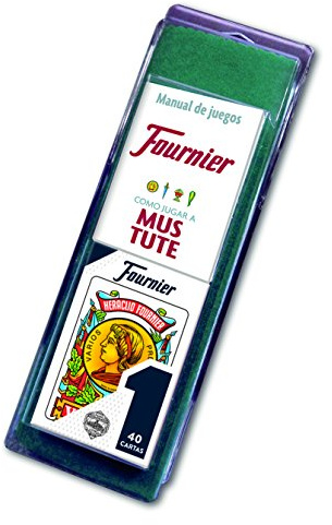 Fournier- Nº 1-40 Cartas Set de baraja Española y tapete con Reglamento de Mus y Tute, Multicolor (F36790) , color/modelo surtido