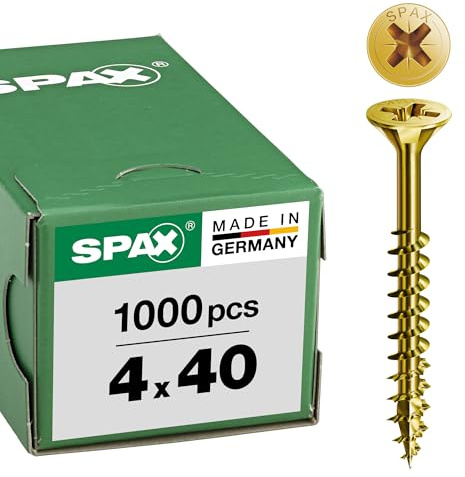 Spax – Universal Screw Countersunk Head Phillips Z 4Cut Partial Thread Yellow Passivated A2L – 0291020350305, 0/1034/021/4,0/40/ /01