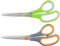 Amazon Basics Multipurpose Comfort Grip, PVD Coated, Stainless Steel Office Scissors, 2 Pack, Green and Grey