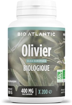Olivier feuille Bio - Olea europaea - 400 mg - 200 Comprimés