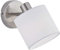 Reality Spot mural TOMMY R80331001, Nickel mat, Abat-jour en tissu Blanc