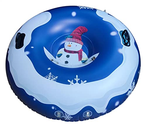 zhandouji Kinder Aufblasbare Schlitten 43 Zoll Schwerlast Verdicken Snow Tube Outdoor Sport Schnee Reifen PVC Robuster Frostschutz Rodelreifen Schneereifen