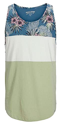 Jack & Jones Camiseta de Manga Corta Marca Modelo Camiseta de Manga Corta Infantil JORVENICE Block Tank Top 12210056 Azul