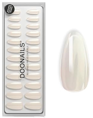 DOONAILS Soft Gel Press On Nails 30er Set Toffee Almond Form MIrror Nägel zum Aufkleben Full Cover in Salonqualität Fake nails soft gel Medium Natürliches & angenehmes Tragegefühl
