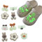 QZKJQDD Schuh Charms, Schuh Anstecker, Stecker Sticker, Set Pins, DIY Schuhanstecker Schuhanhänger, Für Clog-Dekor Glitzer Zubehör Tiere Medizin Buchstaben Anime Schuhclips für Kinder Jungen Mädchen
