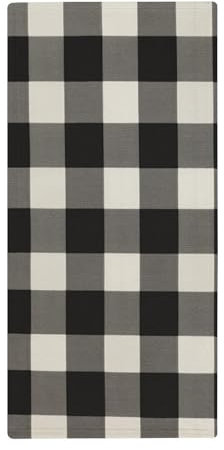 NQHJT Handtücher für Damen und Herren, leicht, saugfähig, Gesichtshandtuch, schwarz-weiß, kariert, weiche Handtücher, bequem, schnell trocknend, Handtücher für Badezimmer, 28,7 x 35,1 cm