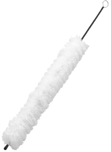 TOYANDONA Cepillo Limpiador de Flauta con Cabezal Práctico y Ligero de Algodón Blanco para Accesorios de Instrumentos Musicales en Limpieza de Flauta