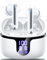 Auriculares Inalámbricos Bluetooth,2024 Cascos Inalámbricos Bluetooth 5.3 HiFi Estéreo con 4 HD Mics, 50H Auriculares Bluetooth con ENC Cancelacion de Ruido,Pantalla LED, IP7 Impermeable USB-C Blanco
