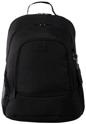 TOTTO - Mochila para Ordenador Portátil de 16 Pulgadas, Modelo Kuat L, Capacidad 28L, 3 Compartimentos, 2 Bolsillos Botella, Cómodas Correas Acolchadas y Ajustables, Color Negro