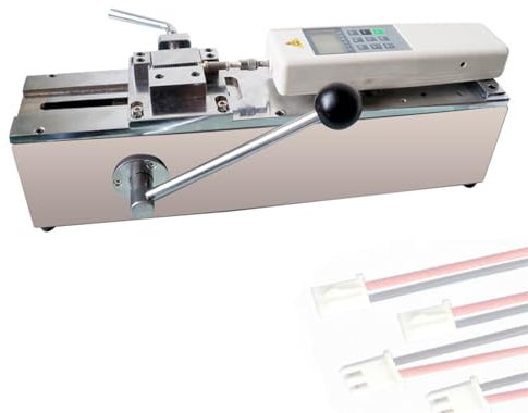 Medidor de Fuerza de Tracción Digital Horizontal Manual,Banco de Ensayos y Dinamómetro Digital para Equipo de Prueba de Fuerza de Tracción de Tracción de Mazos de Cables