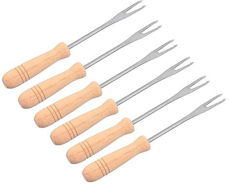 SEWOART 6pièces Porte-épis De Maïs Acier Inoxydable Brochettes Épis De Maïs Fourchette Pratique Pour Manger Épis