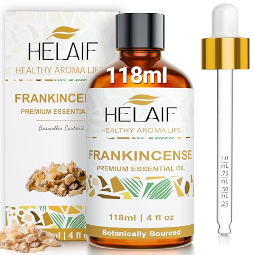 Olio Essenziale di Incenso 118ML-4 FL.Oz Naturale Rilassamento, Cura della Pelle, Lenitivo, Meditazione Yoga, Diffusore