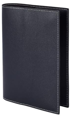 WEBEEDY A5 Couverture de Journal en PU Cuir Rechargeable Couverture de Carnet de Notes Fait à la Main Couverture de Livre Vintage Protecteur pour A5 Hardcover Sketchbook Adultes Writer,15x21cm(Noir)