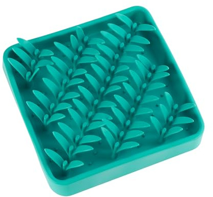 PEGGY11 Tappetino Olfattivo per Cani e Gatti Piccoli, 20×20 cm – Gioco Interattivo in Silicone con Erba 3D, Antiscivolo, per Mangiare più Lentamente