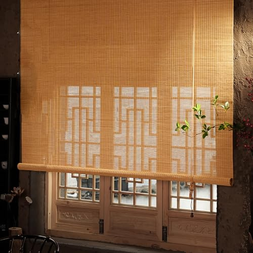 Tapparella Avvolgibile in bamboo a rullo | In listelli di bambù Home Balcone Privacy Protezione Parasole Oscurante per porte finestre Interni ed Esterni Varie Dimensioni