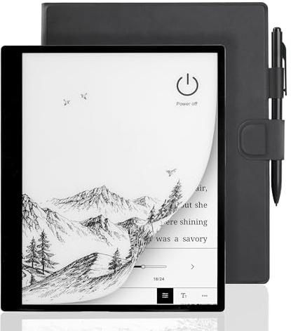 Veidoo 10.3 inch Ebook Reader, Large E-Ink 1872 * 1404 227ppi Touch Screen, 64GB ROM, WiFi, Android E-reader, Built-in Speaker, Notetaking Digital Epaper E-Ink Tablet with Stylus and Cover(Black)