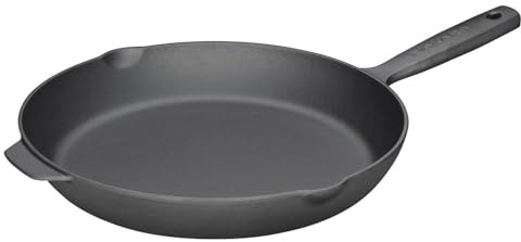 Fiskars Folken Gjutjärnsstekpanna, 28 cm, Obelagd | Stekpanna för alla Typer av spisar, Grill och öppen Eld, 1075699