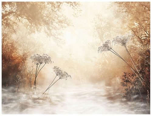 WallArena - Fotomural de vellon Botánico, Paisaje, 350x250 cm - Fotomurales - Papeles pintados - para salon y dormitorio - Papel pintado de vellon mural de pared efecto 3D - incl, cola - Bosque