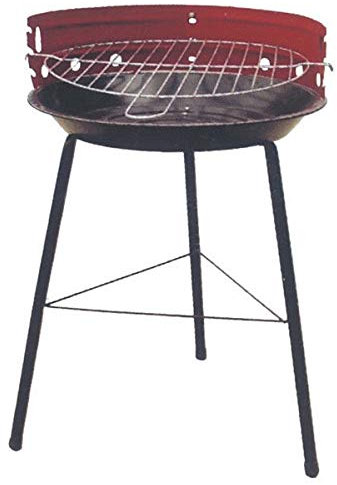Lapillo CDF06297 Barbecue a Carbone, Tre Gambe, Tondo, Piccolo, Verde/Nero