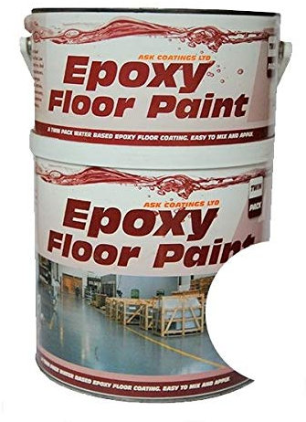 Epoxy Resin Floor Paint by Ask Coatings. for Garage, Industrial and Domestic. 2.5L (White)