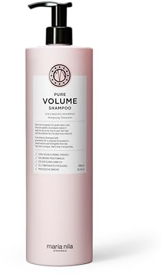 Maria Nila Pure Volume Shampoo, Haarshampoo für mehr Volumen mit Vitamin B5, Haarpflege Dünnes Haar 100% vegan, Sulfat & Parabenfrei 1000ml