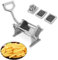 SOULONG Cortador de patatas fritas profesional de acero inoxidable con 4 cuchillas de corte intercambiables para verduras frutas
