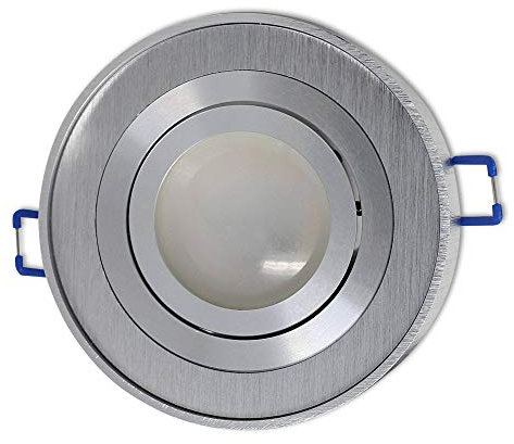 Trano Mini LED per montaggio a superficie faretto da superficie Acciaio inossidabile spazzolato bianco caldo 5 Watt - faretto a soffitto orientabile - faretto a soffitto ad esempio come