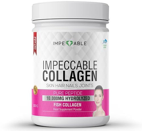 Marine Collagen Powder Hydrolysed Pure Collagen Peptides - Improve Skin Elasticity, Strengthen Hair, Nails, Bones & Relieve Joint Pain. Collagen Supplements for Women & Men. Unflavoured. UK Business.