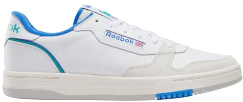 Reebok Phase Court White/Chalk/KINETICBLUE Unisex Tennis Shoes