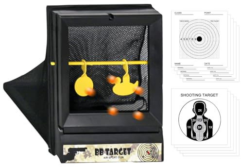 GBKDQQ Kugelfang Für Luftgewehr: 2er Set Schwarz Zielscheibe, Pendelziel Aus Metall Für Schießtraining, für Anfänger Und Profis (19x24 cm)