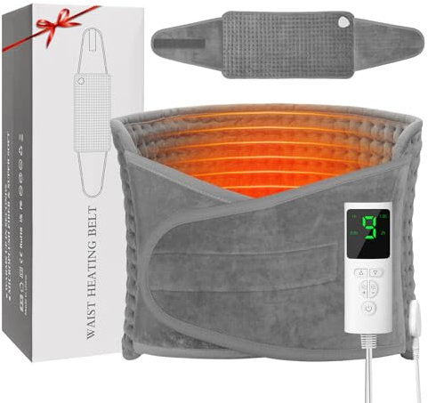 LURICO Heizkissen, Wärmekissen Elektrische mit LCD-Controller und 9 Temperaturstufen, 4 Timing-Einstellung, Schnelles Aufheizen, Ideal Für Rücken Bauch Schultern Bein Maschinenwaschbar