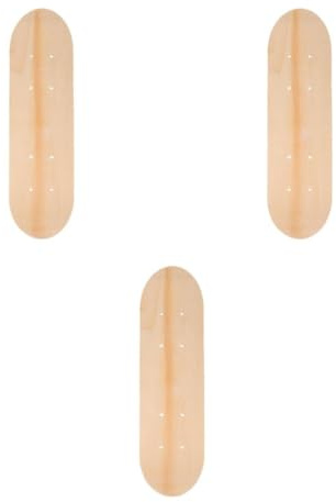 Anneome 3 Stück Blank Skateboard Deck aus Leichtem Ahornholz Doppelseitig Roh für DIY Graffiti Malerei Robustes zum Kreativen Bemalen