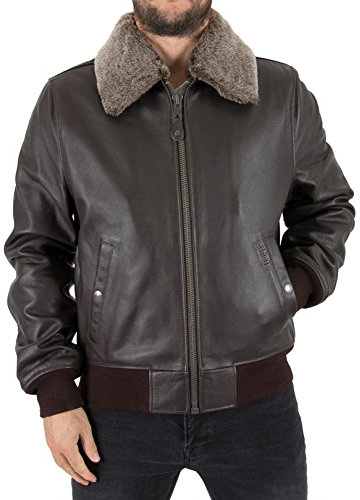 Schott NYC LC930D Veste en cuir Homme,Marron (Brown) , Medium (Taille fabricant: M)