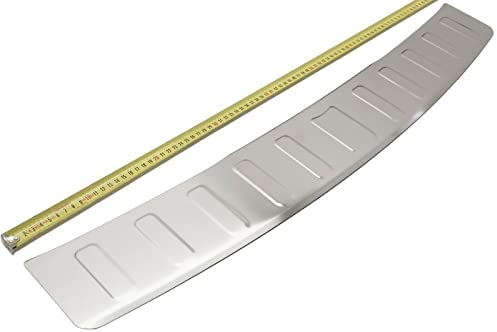 Recambo Protection de seuil de Chargement en Acier Inoxydable chromé Compatible avec Renault Grand Scenic III | 2009-2016 | + Rebord | Qualité supérieure