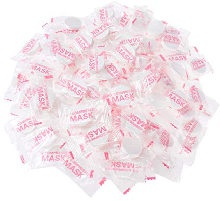 Frcolor Gesichtsmaske DIY komprimierte Einweg Papier Maske für Hautpflege 100pcs (zufällige Farbe)