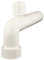 tecuro Abgangsbogen 40 mm für Geruchsverschluss Siphon, mit Rohrbelüfter Kunststoff PP, 1 1/2 Zoll x Ø 40 mm x 220 mm - weiß