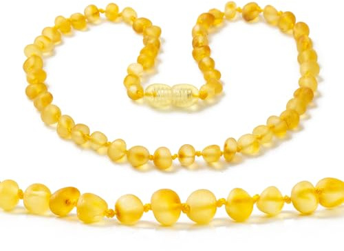 ZHAOXIA Collier Ambre(Unisex)(Butterscotch Raw) - 100% véritable Ambre Baltique - Longueur 33cm