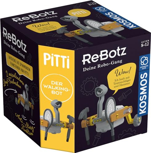 Kosmos 602581 ReBotz – Pitti Le Walking Bot, Mini Robot pour Construire, Jouer et Collectionner pour Une démarche robotique, Jouet Robot, kit d'expérimentation pour Enfants à partir de 8 à 12 Ans