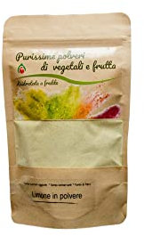 Biocal® - Polvere di limone naturale disidratata per dolci, bevande e cucina, ideale per aromatizzare torte, infusi e ricette gourmet, senza zuccheri aggiunti e Made in Italy - 80g