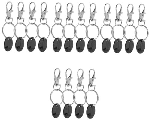 NUOBESTY 16pezzi Portachiavi Per Gettoni Di Carrello Della Spesa Lega Di Zinco Portachiavi Pratici e Compatti Per Rimuovere Gettoni Carrelli Della Spesa Elegante e Facile Da Trasportare